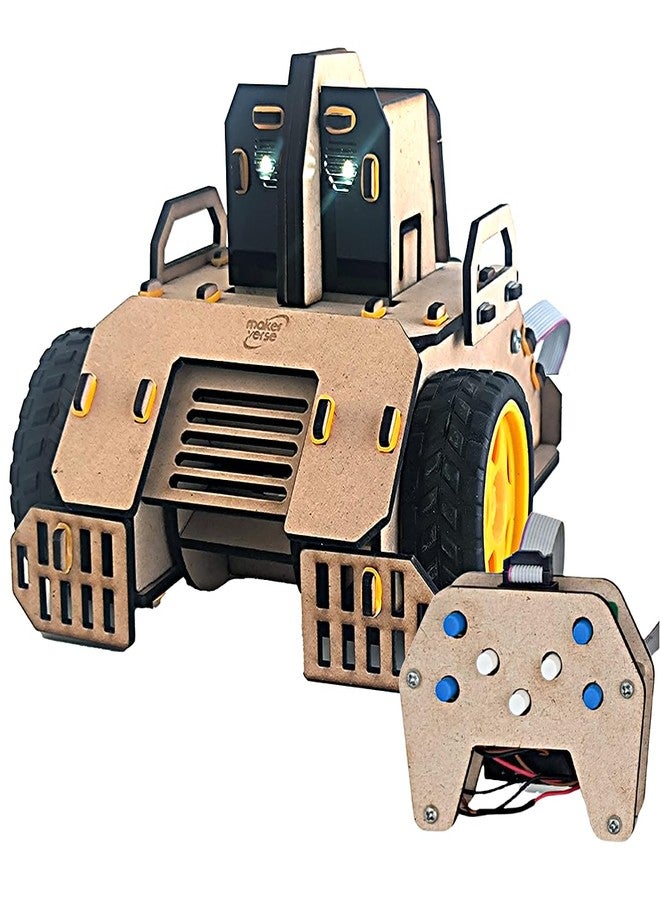 MakerVerse GobbleBot | DIY Electronic Robot Kit | Robot with Remote Control | Science Project for Age 8, 9, 10, 11, 12, 13, 14 (Wood) for Boys & Girls for Boys and Girls - Image 1